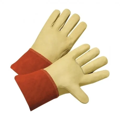 PIP Ironcat Premium Top Grain Cowhide Leather MIG Welder's Glove with Kevlar - Red