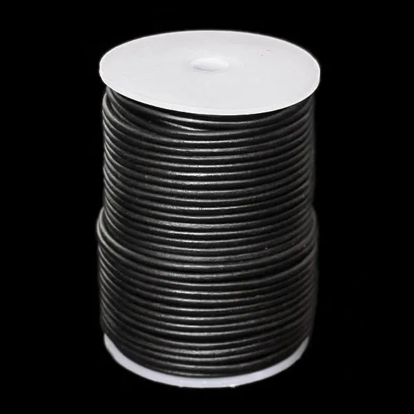 Round Leather Thong / Leather Cord Reels - PER REEL