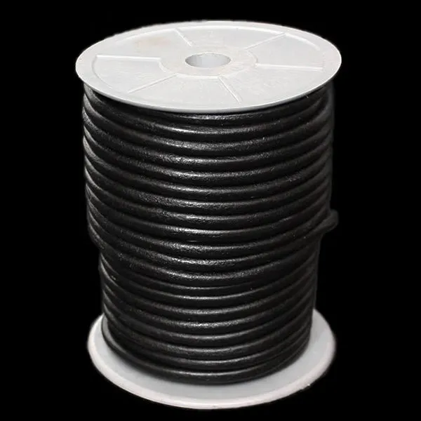 Round Leather Thong / Leather Cord Reels - PER REEL