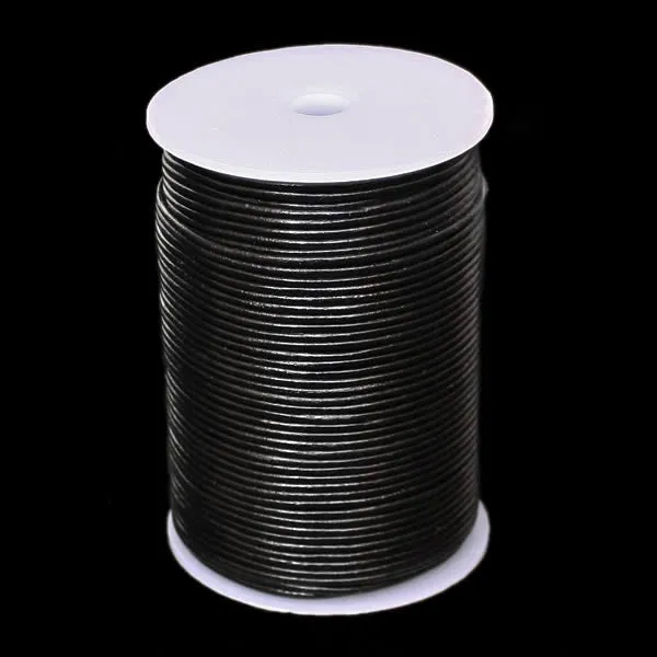 Round Leather Thong / Leather Cord Reels - PER REEL