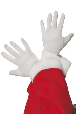 Santa Gloves, White
