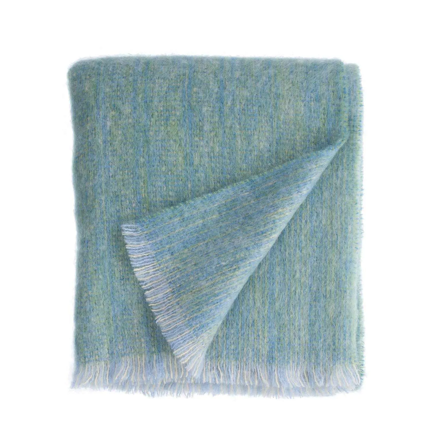 Sea Glass Green Mohair Throw