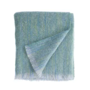 Sea Glass Green Mohair Throw