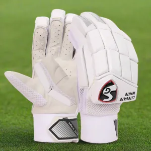 SG SG Litevate White Youth Batting Gloves