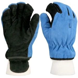Shelby Specialty Gloves 5012 Cowhide w/wristlet, Fed, Cal-Osha Glove, Blue/Black, 1 Pair