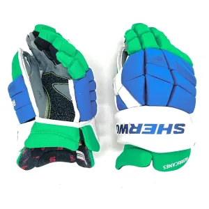 Sherwood Rekker Legend Pro - NHL Pro Stock Glove - Hartford Whalers (Blue/Green/White)