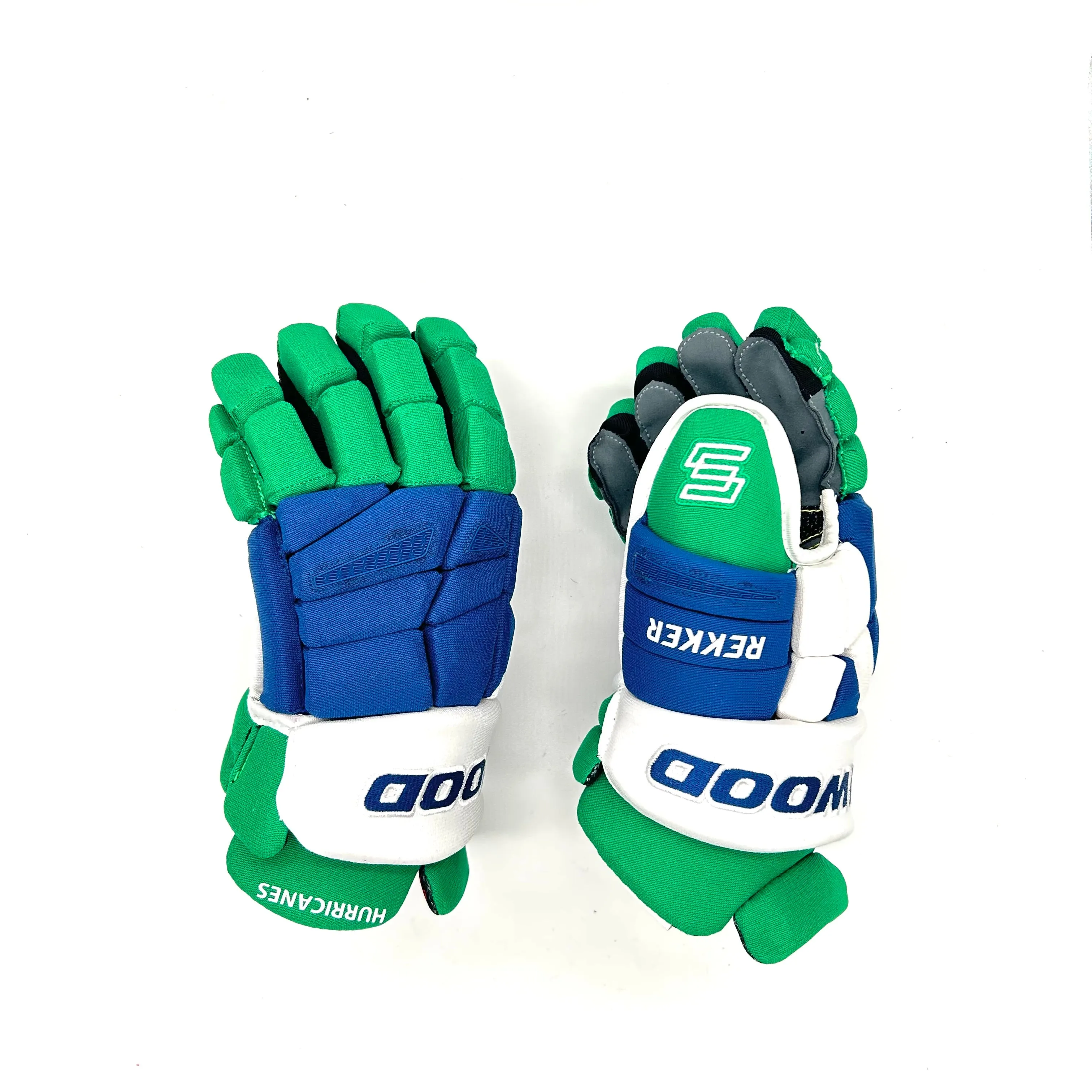 Sherwood Rekker Legend Pro - NHL Pro Stock Glove - Hartford Whalers (Blue/Green/White)