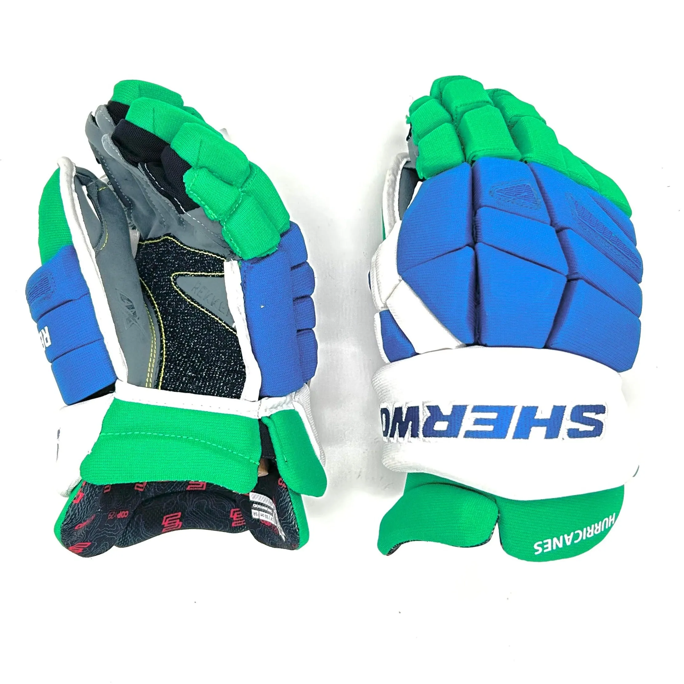 Sherwood Rekker Legend Pro - NHL Pro Stock Glove - Hartford Whalers (Blue/Green/White)