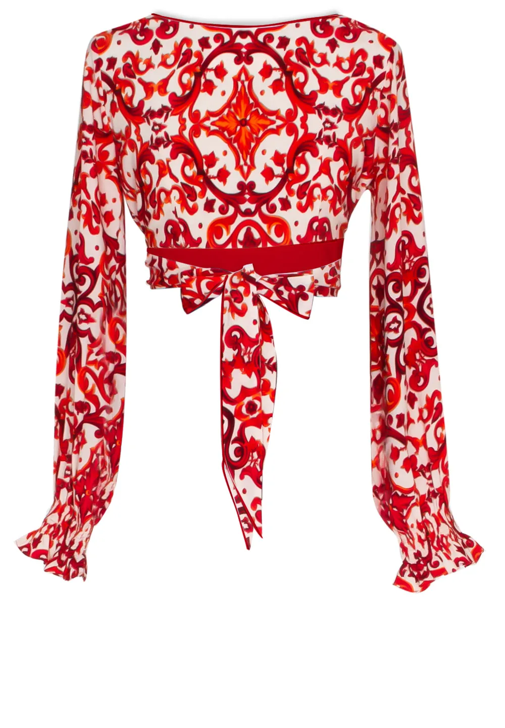Siciliana - Rosa Crop Top (Red)