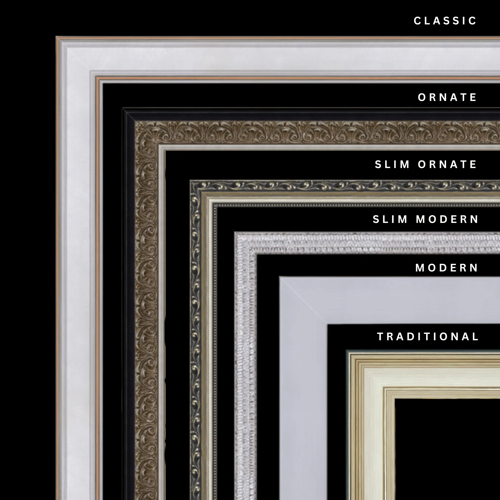 Silver 39x46 Picture Frame Ornate Traditional Classic Antique