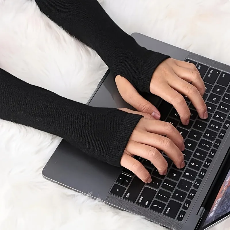 Soft  Warm Fingerless Arm Covers for Autumn  Winter
