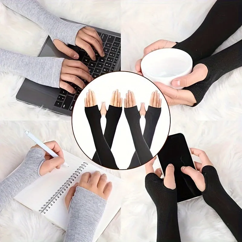 Soft  Warm Fingerless Arm Covers for Autumn  Winter