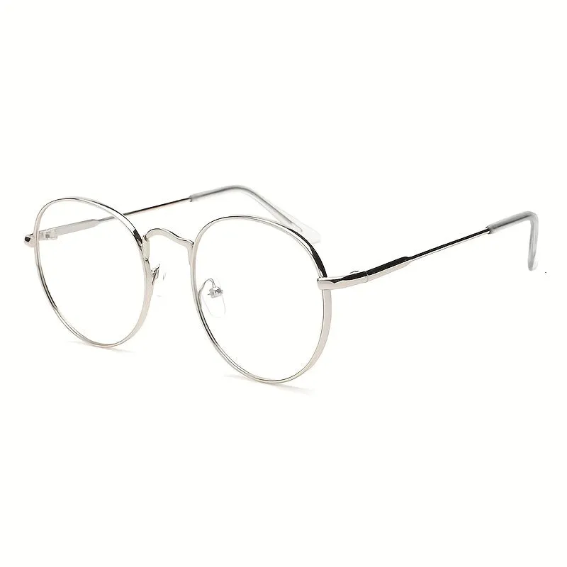 Stylish Round Metal Frame Fashion Glasses Perfect for Gifting