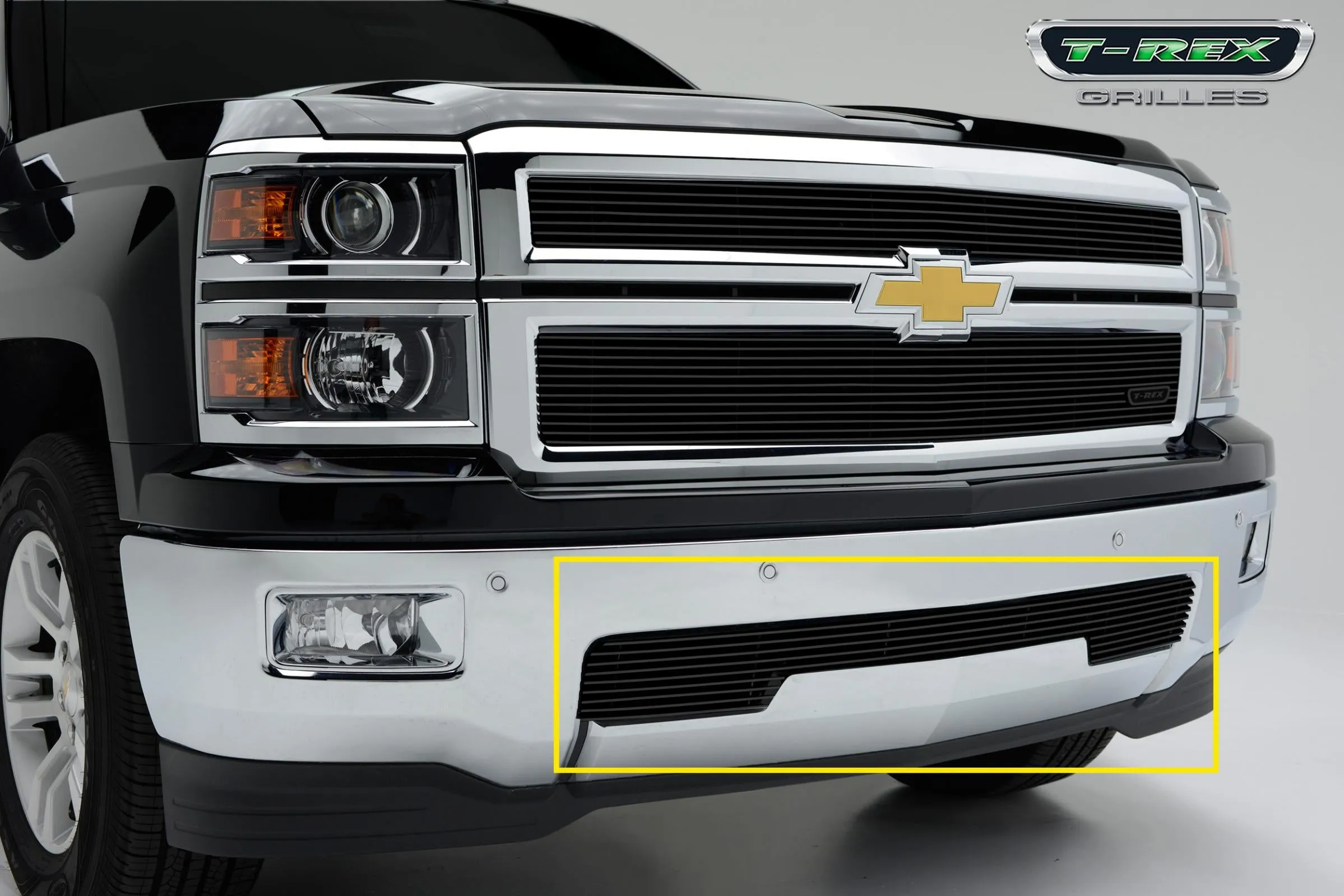 T-REX Billet Series, Overlay Bumper Grille - 2014-2015 Silverado