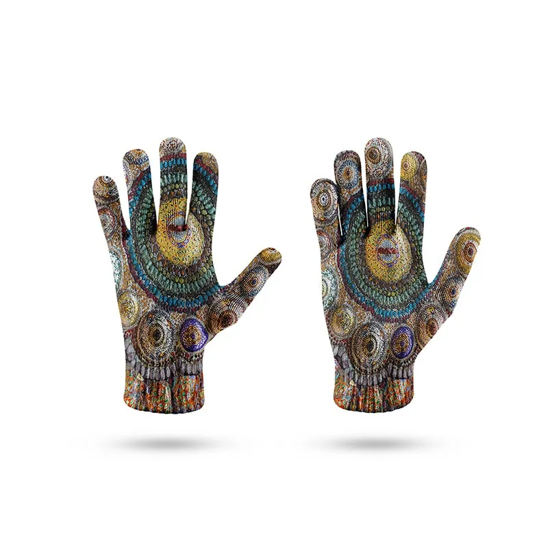 TEEK - Printed Pearl Agate 3D Knit Gloves