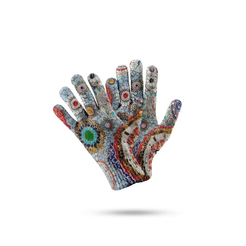 TEEK - Printed Pearl Agate 3D Knit Gloves