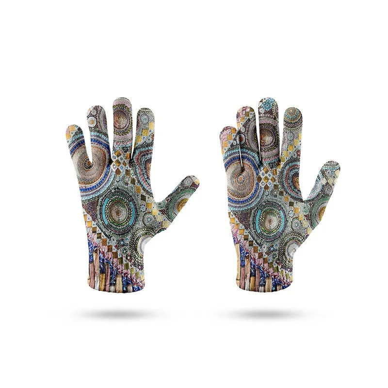 TEEK - Printed Pearl Agate 3D Knit Gloves
