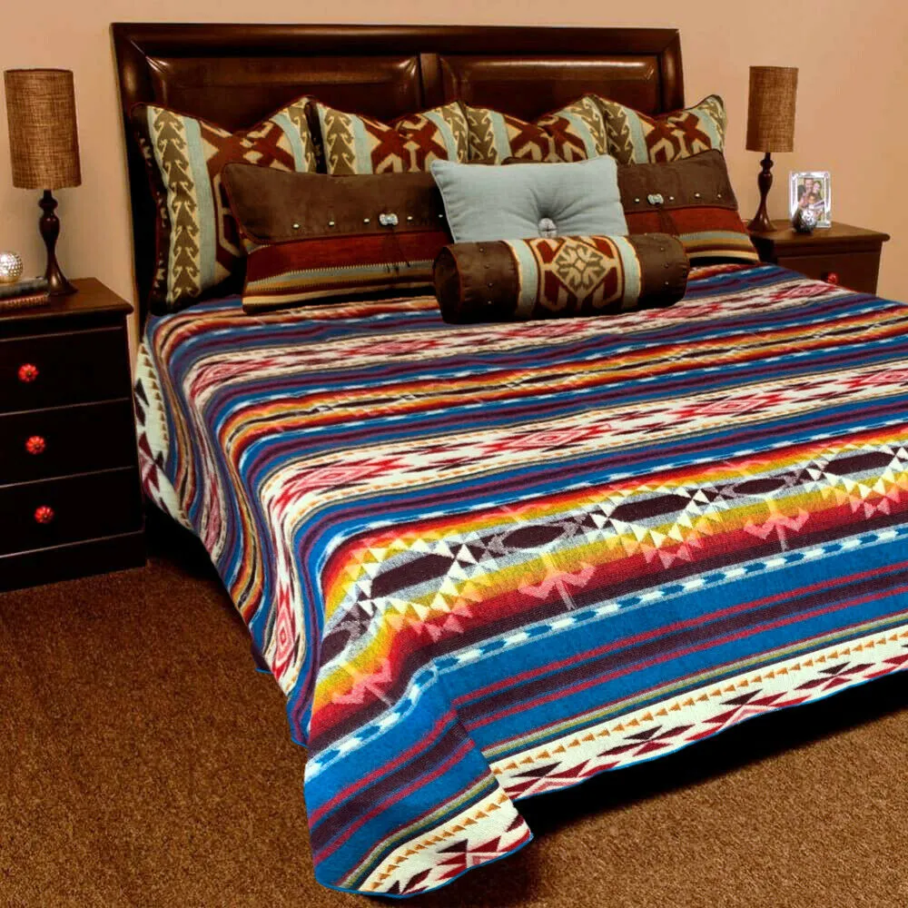 Toabunchi - Baby Alpaca Blanket - Extra Large - Aztec Southwest Pattern