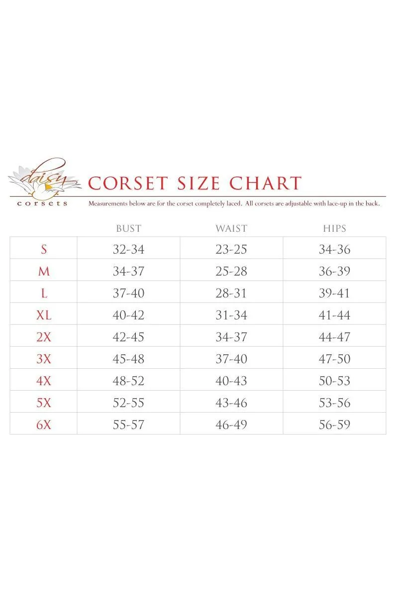 Top Drawer 4 PC Black Lace Dark Angel Corset Costume