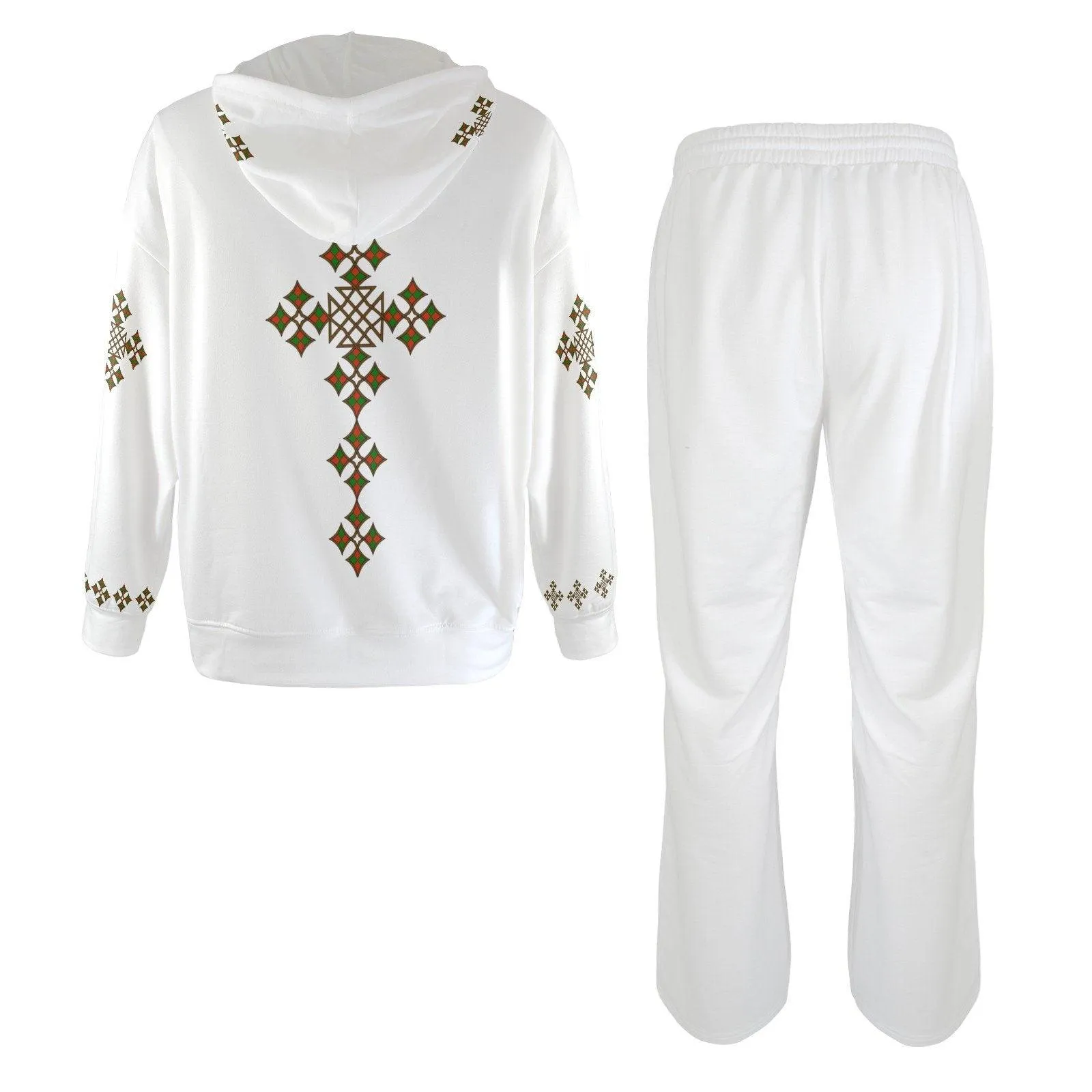 Tracksuit Set Men's Streetwear Flared Tracksuit Cross