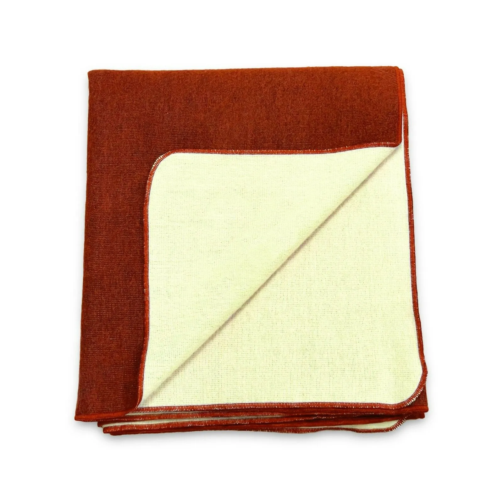 Tunzha - Baby Alpaca Blanket - Extra Large - Solid reversible - terracotta-red