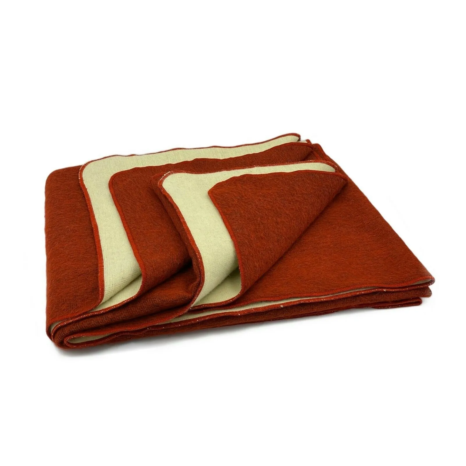 Tunzha - Baby Alpaca Blanket - Extra Large - Solid reversible - terracotta-red