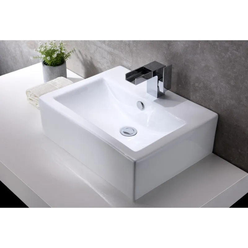 Vitruvius 20.5" Vessel Bathroom Sink in White