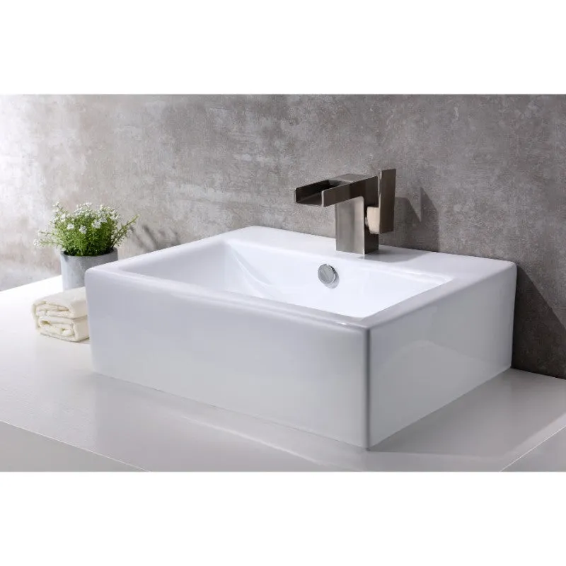 Vitruvius 20.5" Vessel Bathroom Sink in White