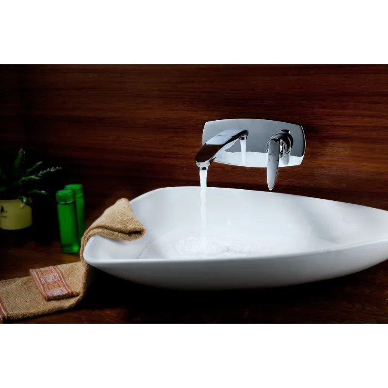 Voce Single-Handle Wall Mount Bathroom Faucet in Polished Chrome