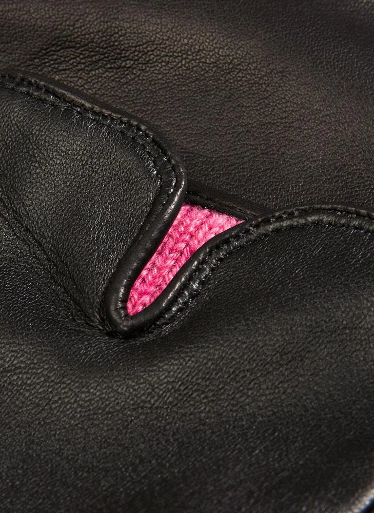 Women's Heritage Touchscreen Three-Point Cashmere-Lined Leather Gloves