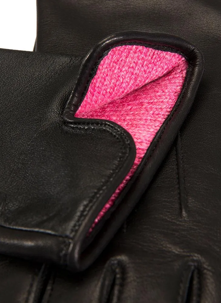 Women's Heritage Touchscreen Three-Point Cashmere-Lined Leather Gloves