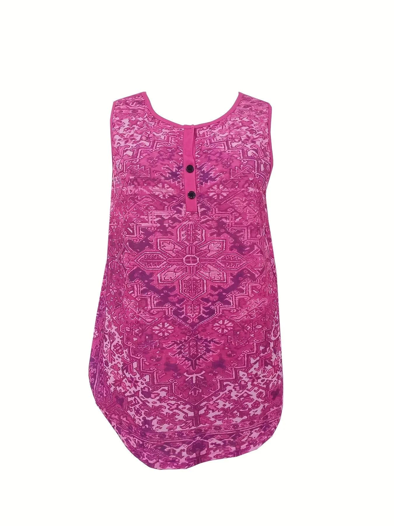 Womens Plus Size Aztec Print Tank Top for Casual Style