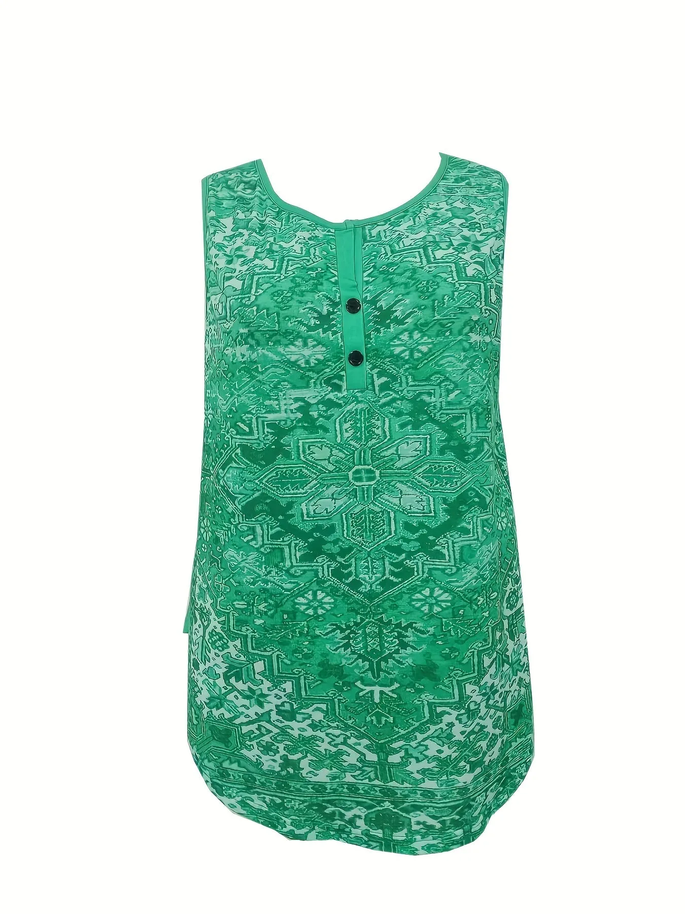 Womens Plus Size Aztec Print Tank Top for Casual Style
