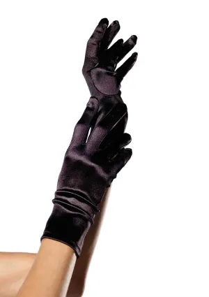 Wrist Length Satin Gloves