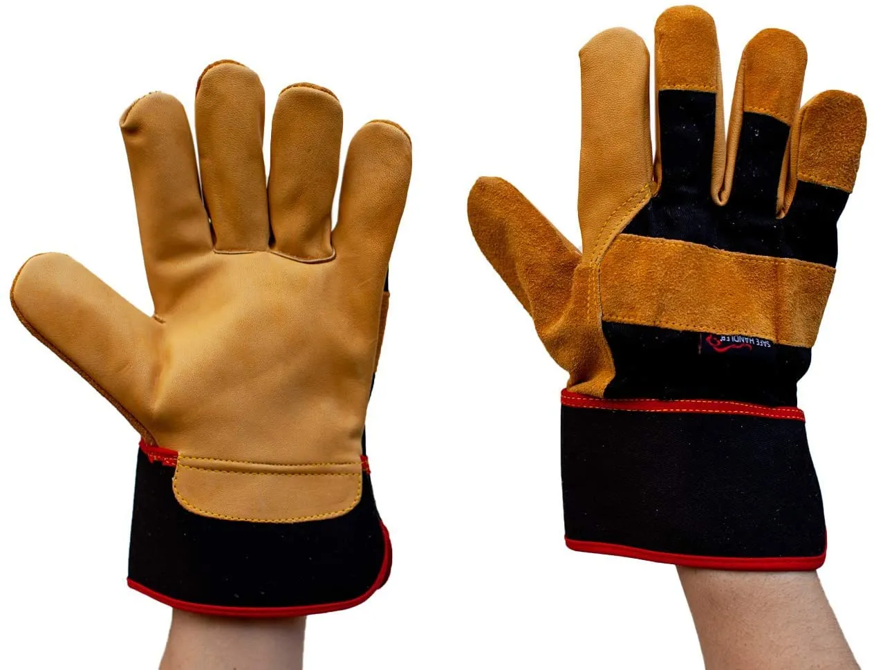 XGrip Camel Leather Work Gloves With Knuckle Protection - Bison Life