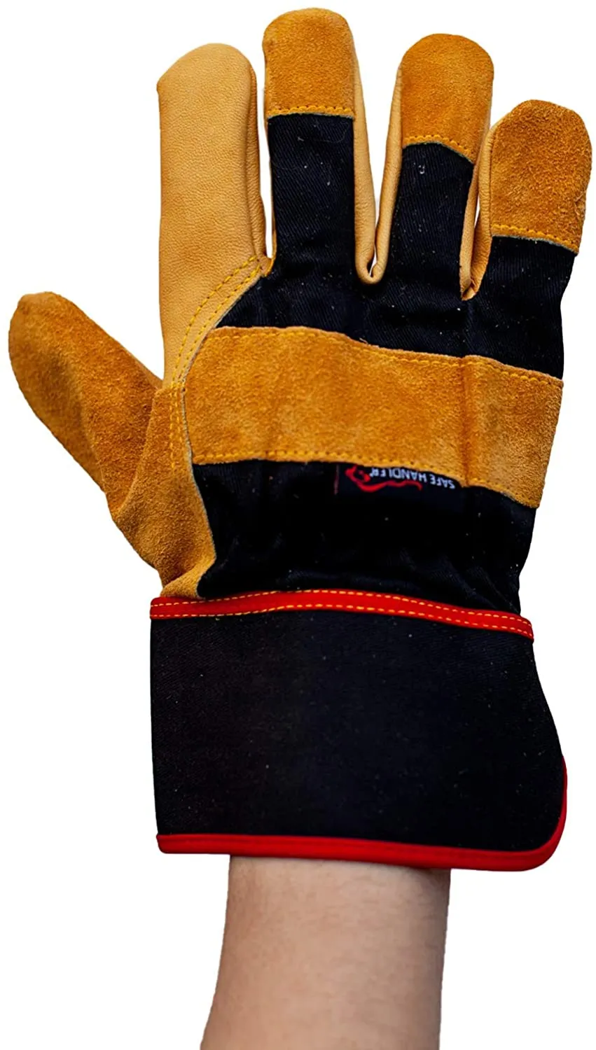 XGrip Camel Leather Work Gloves With Knuckle Protection - Bison Life