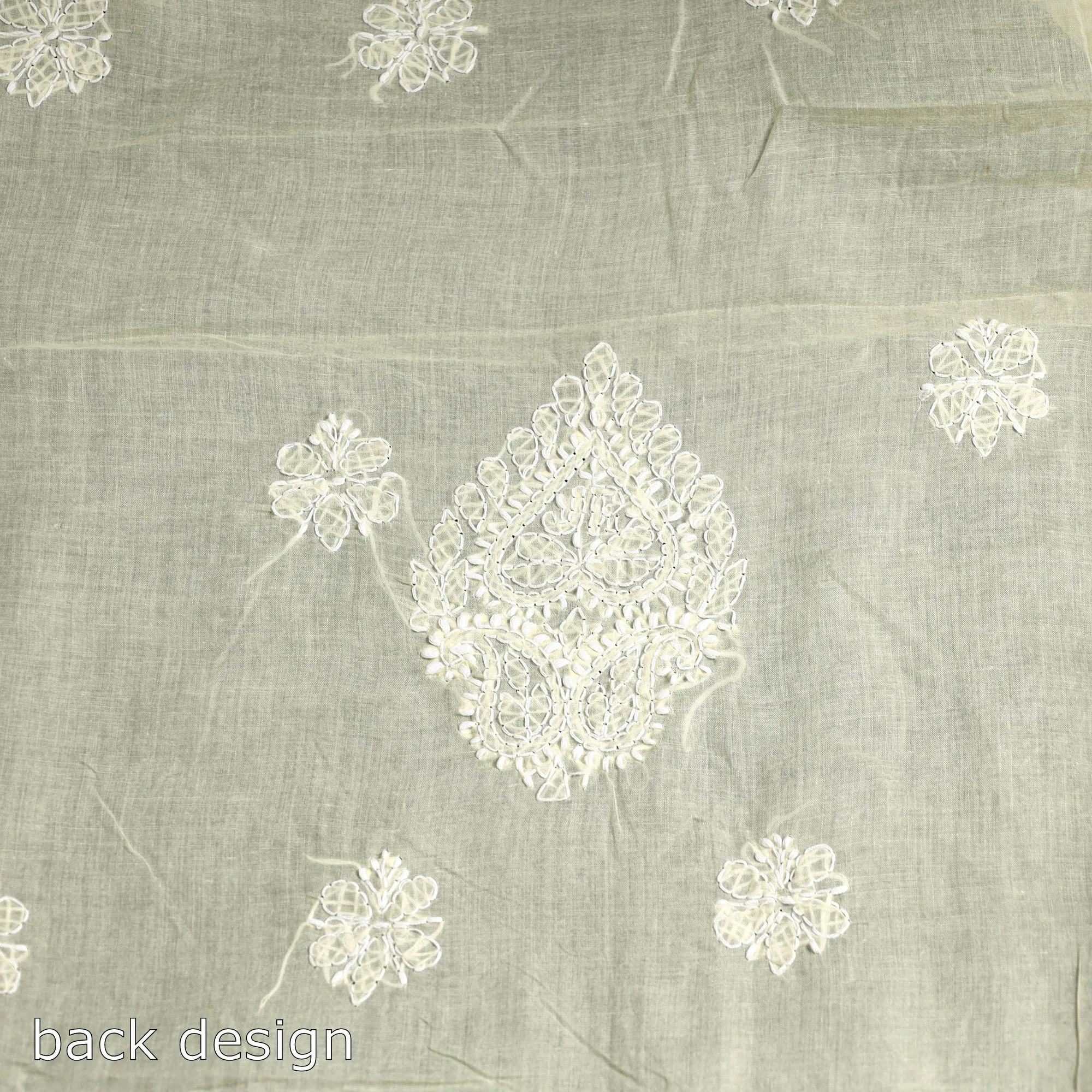 Yellow - Lucknow Chikankari with Parsi Style Embroidered Cotton Kurta Material - 2.9 Meter