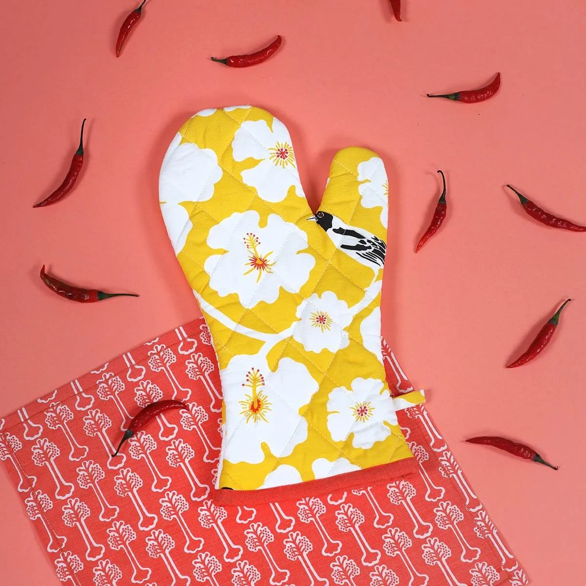 Yellow Weaver Oven Glove
