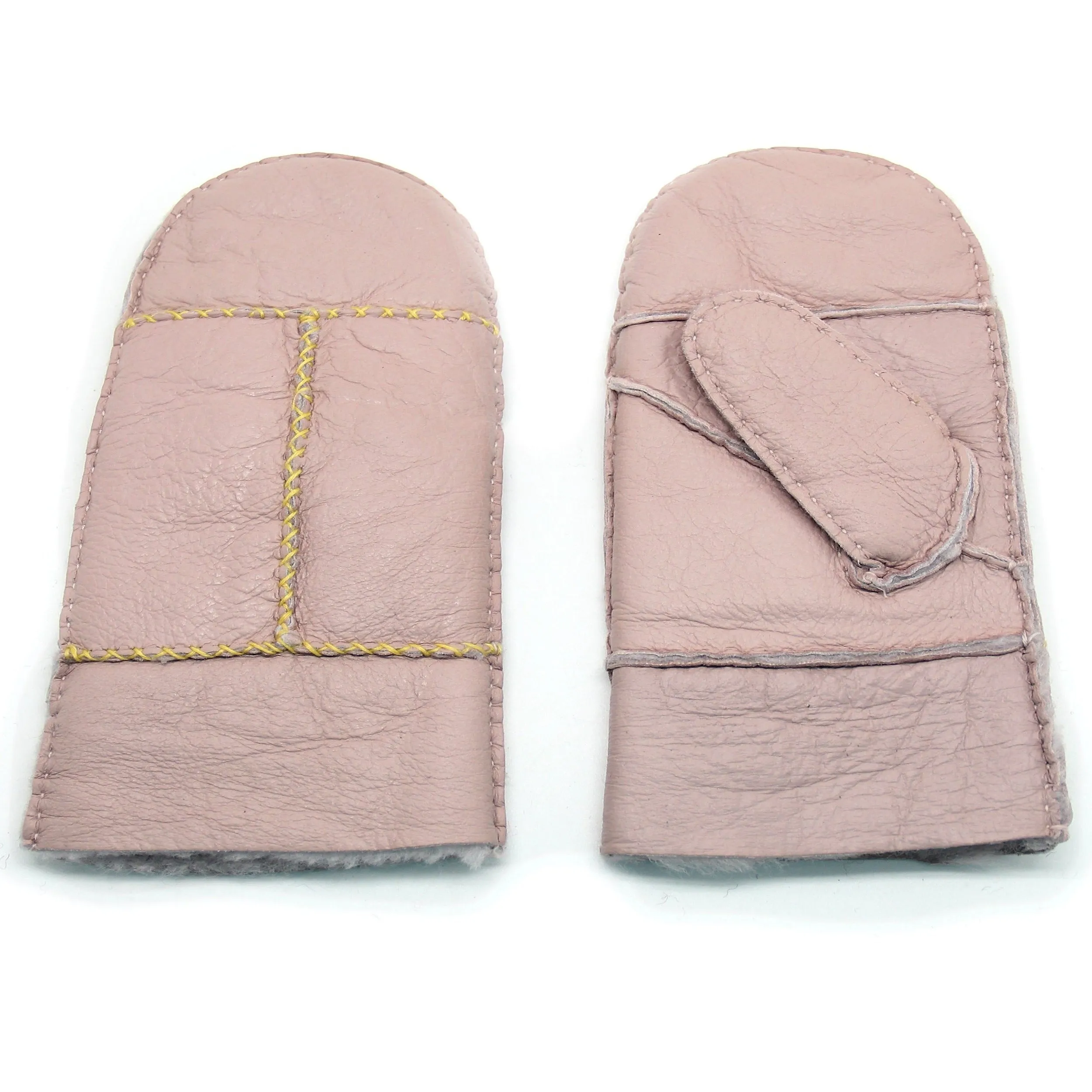 YISEVEN Womens  Sheepskin Shearling Leather Gloves(Mittens)