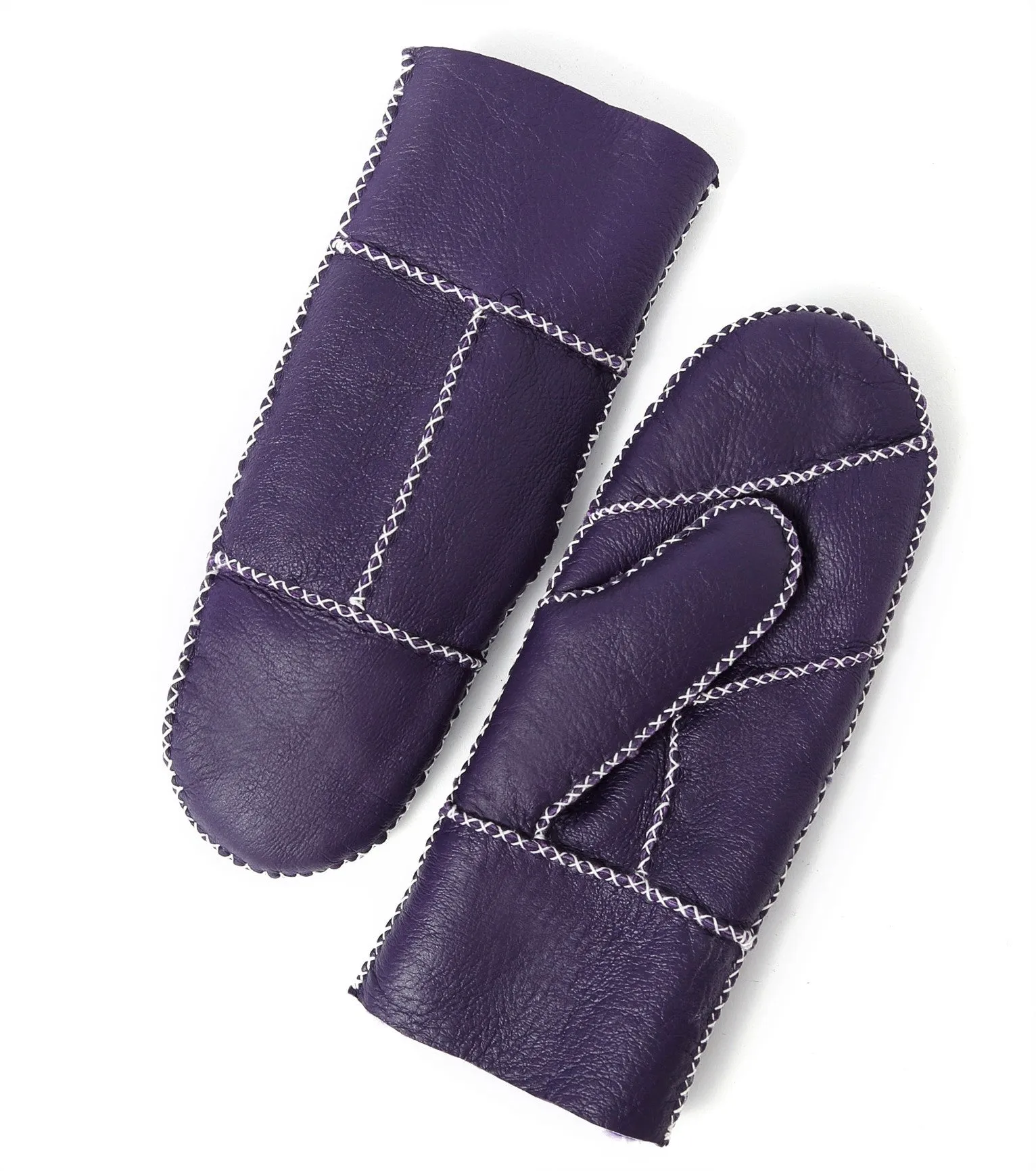 YISEVEN Womens  Sheepskin Shearling Leather Gloves(Mittens)