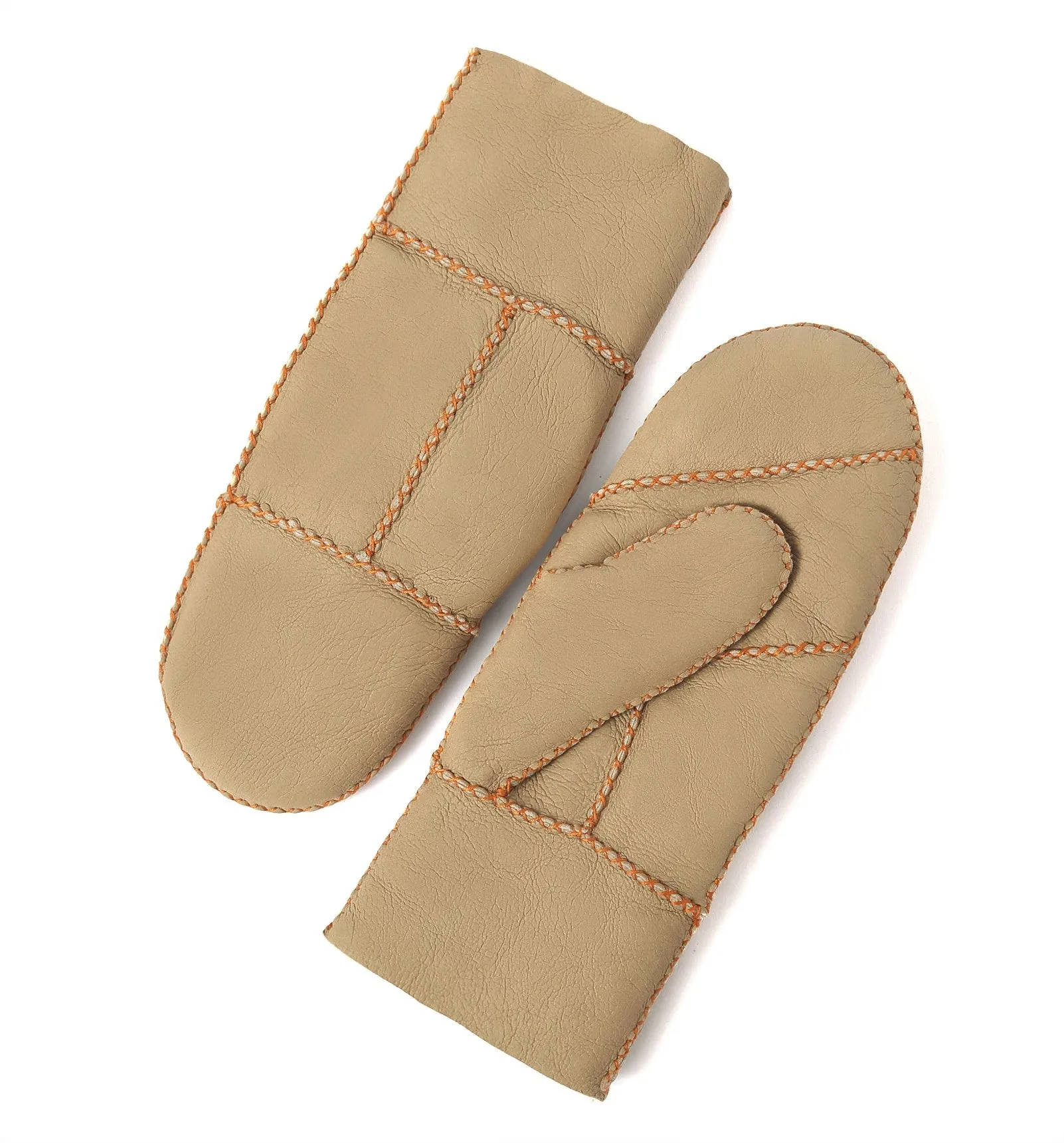 YISEVEN Womens  Sheepskin Shearling Leather Gloves(Mittens)