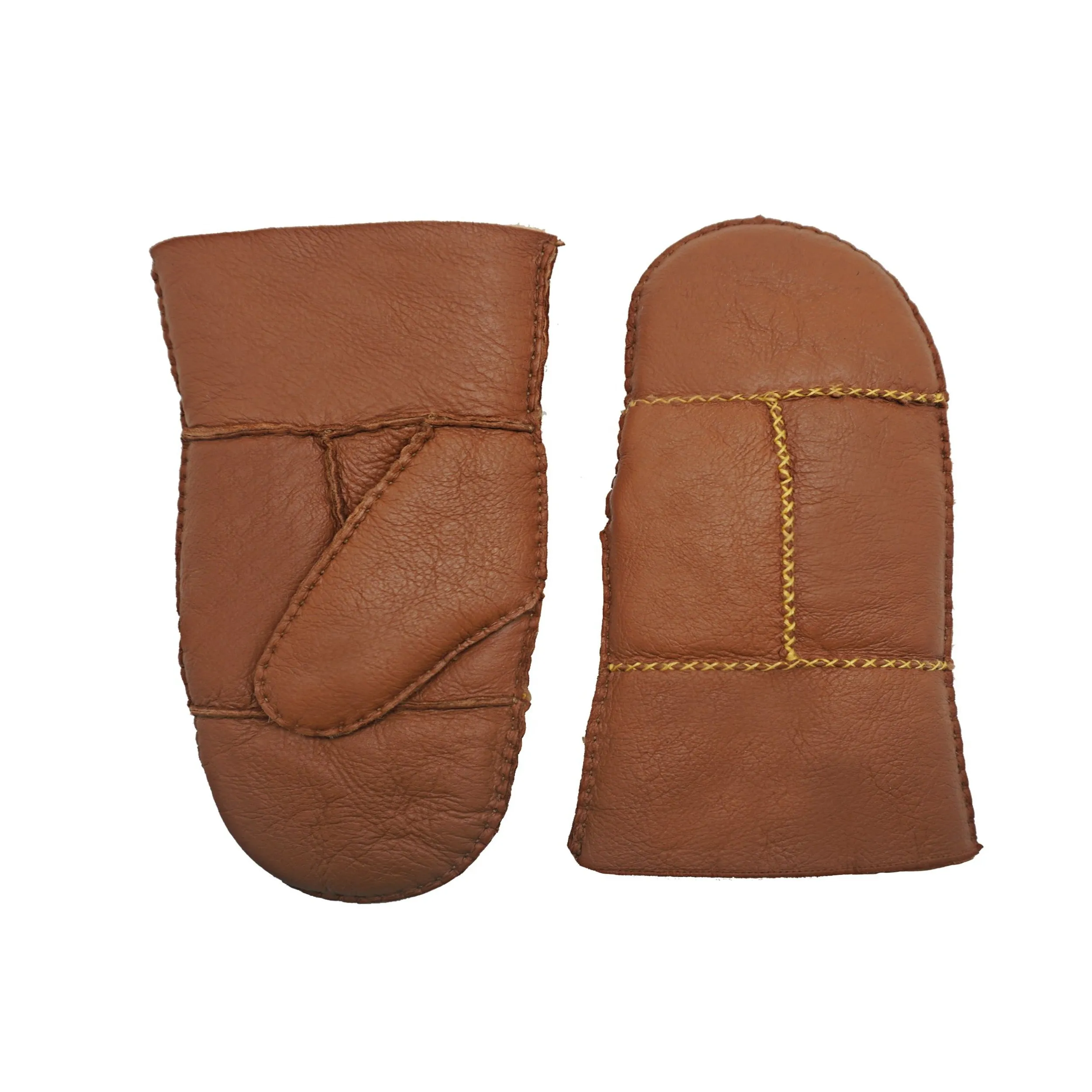 YISEVEN Womens  Sheepskin Shearling Leather Gloves(Mittens)