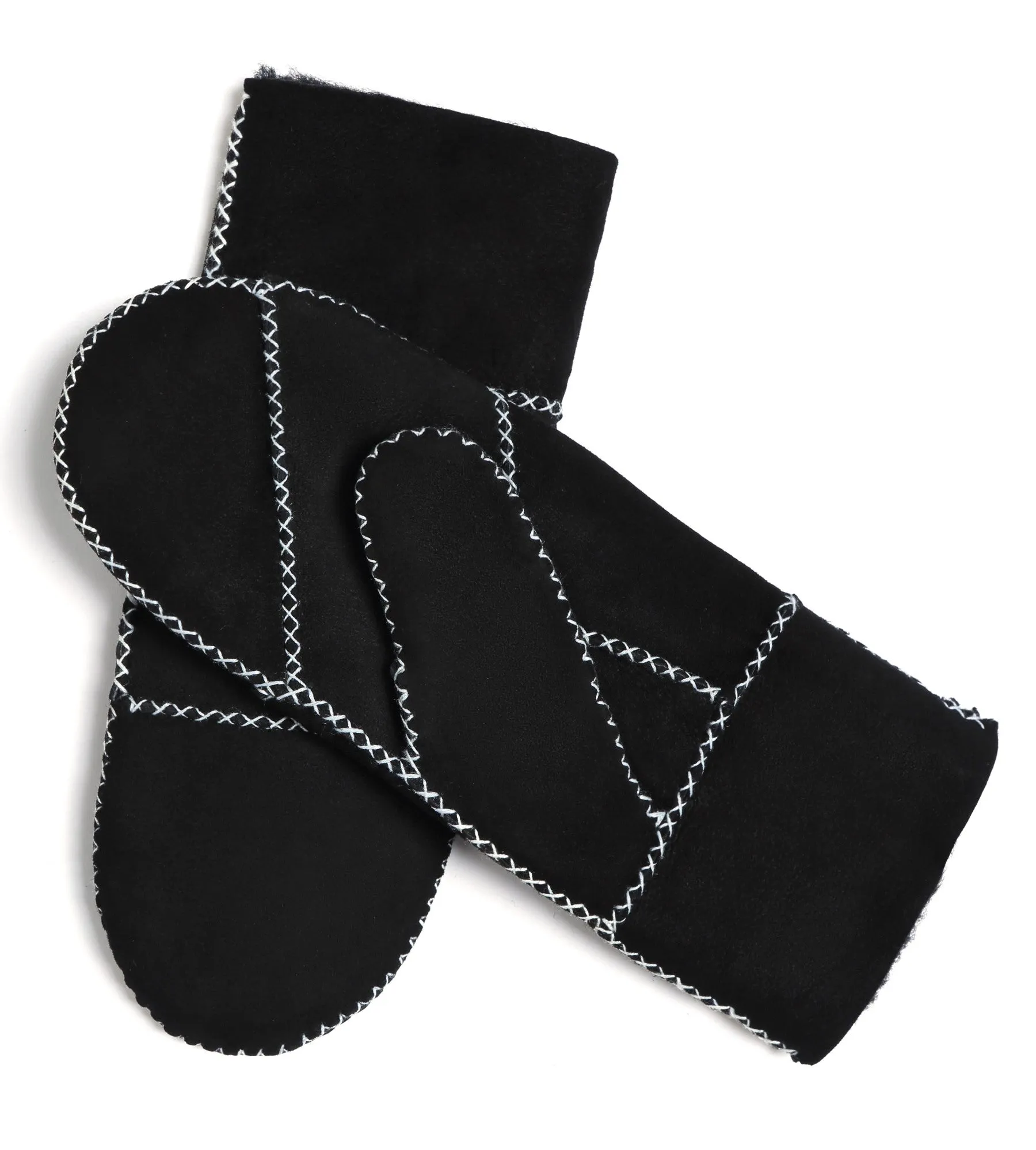 YISEVEN Womens  Sheepskin Shearling Leather Gloves(Mittens)