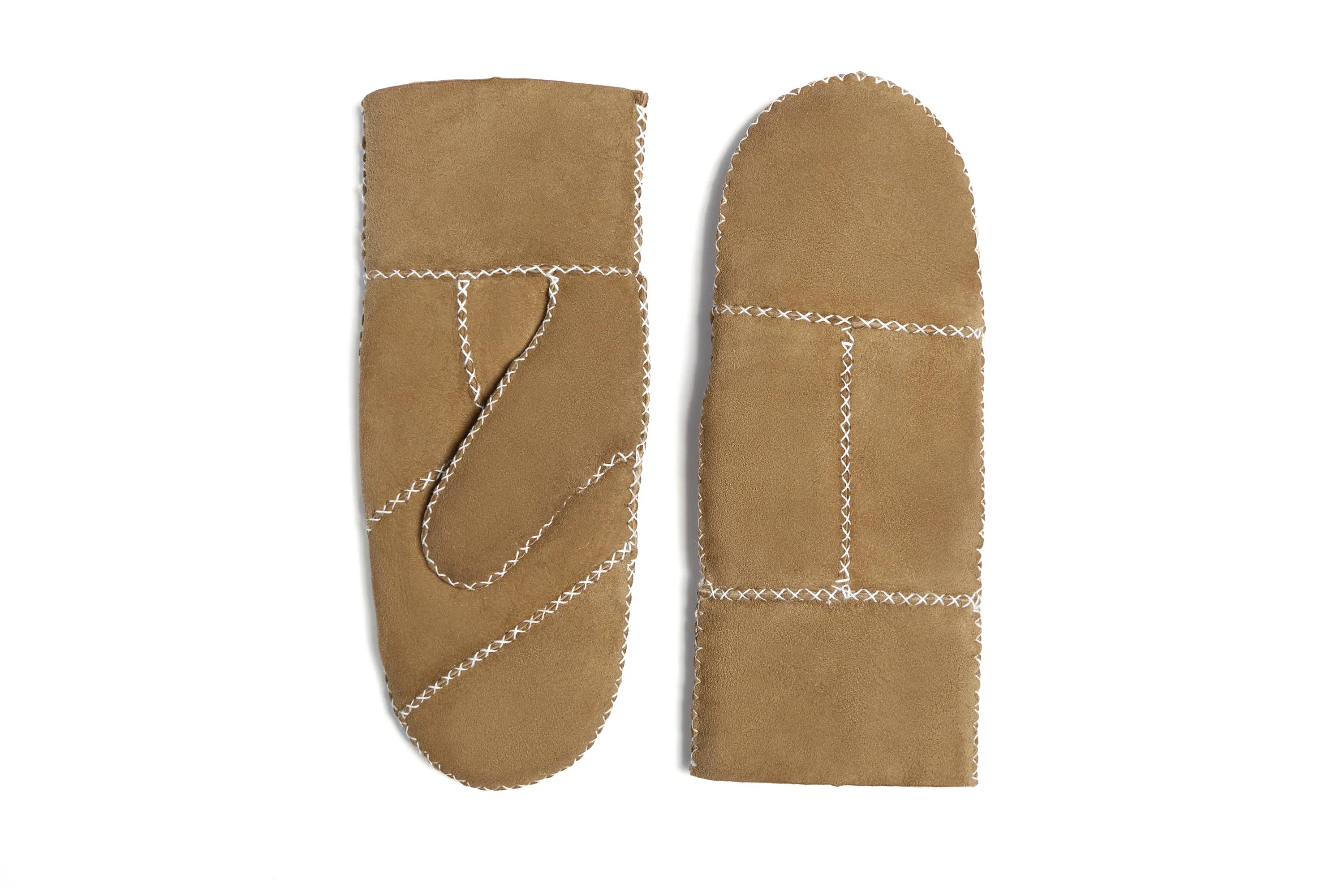 YISEVEN Womens  Sheepskin Shearling Leather Gloves(Mittens)