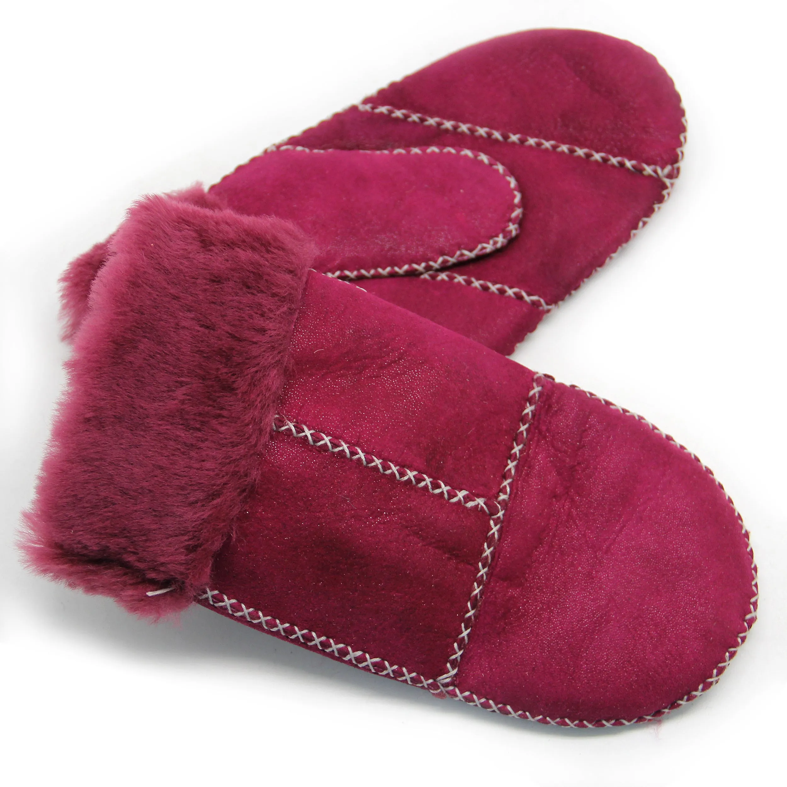 YISEVEN Womens  Sheepskin Shearling Leather Gloves(Mittens)