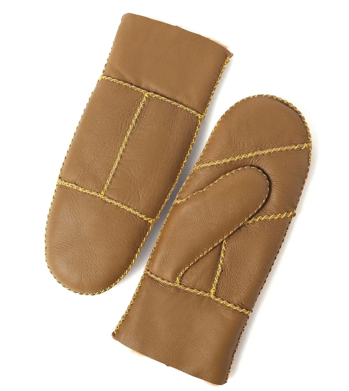 YISEVEN Womens  Sheepskin Shearling Leather Gloves(Mittens)