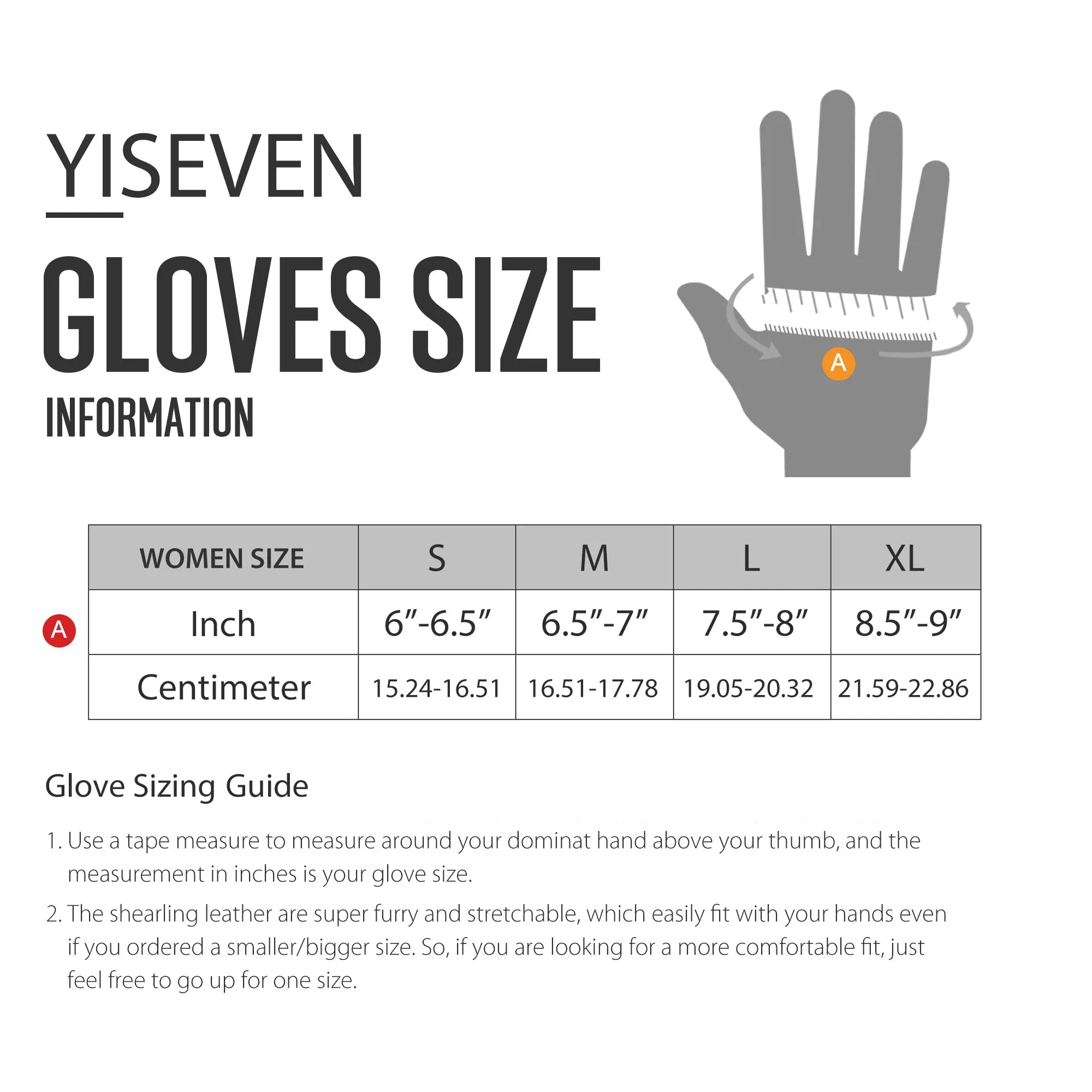 YISEVEN Womens  Sheepskin Shearling Leather Gloves(Mittens)
