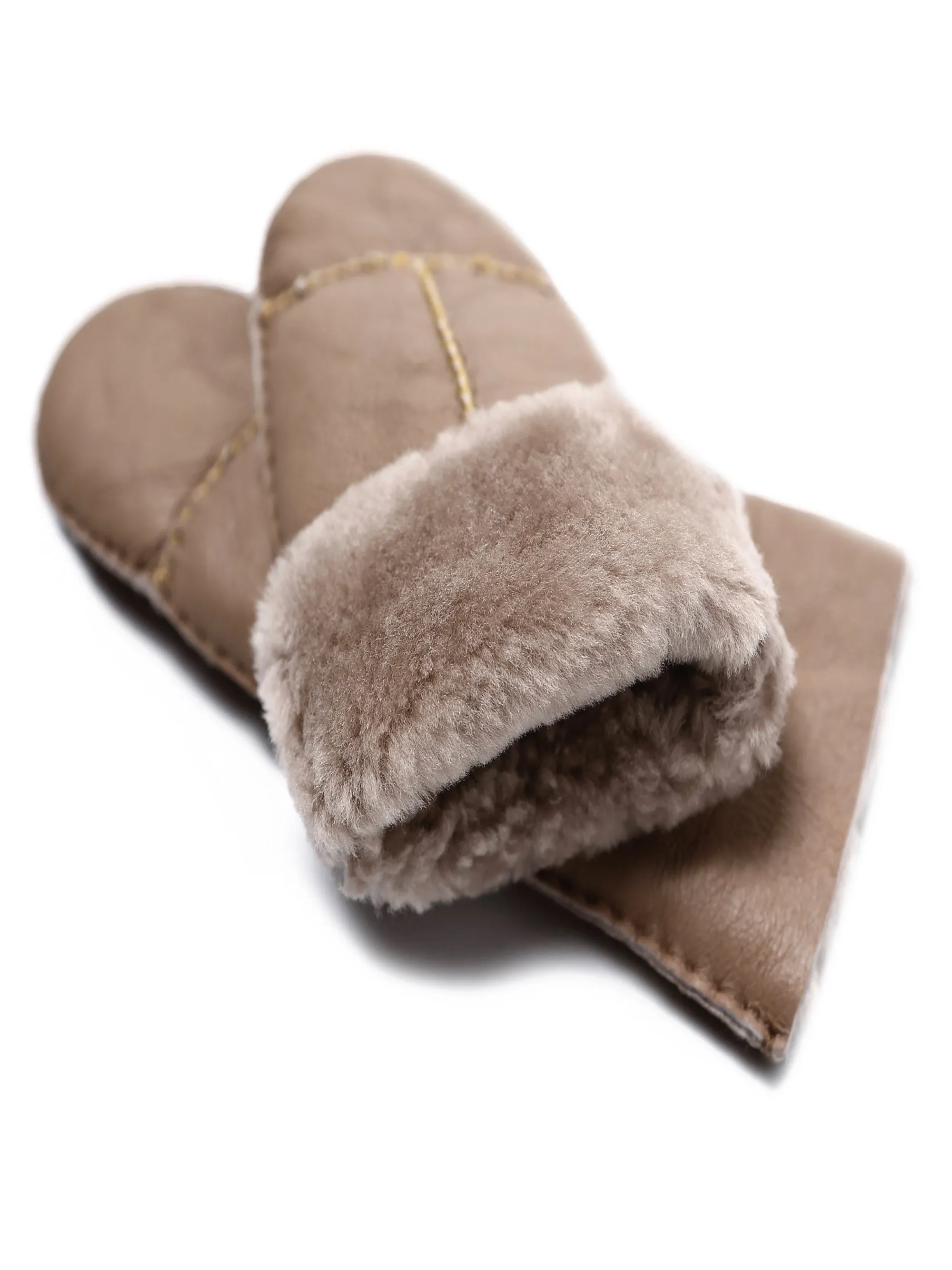 YISEVEN Womens  Sheepskin Shearling Leather Gloves(Mittens)