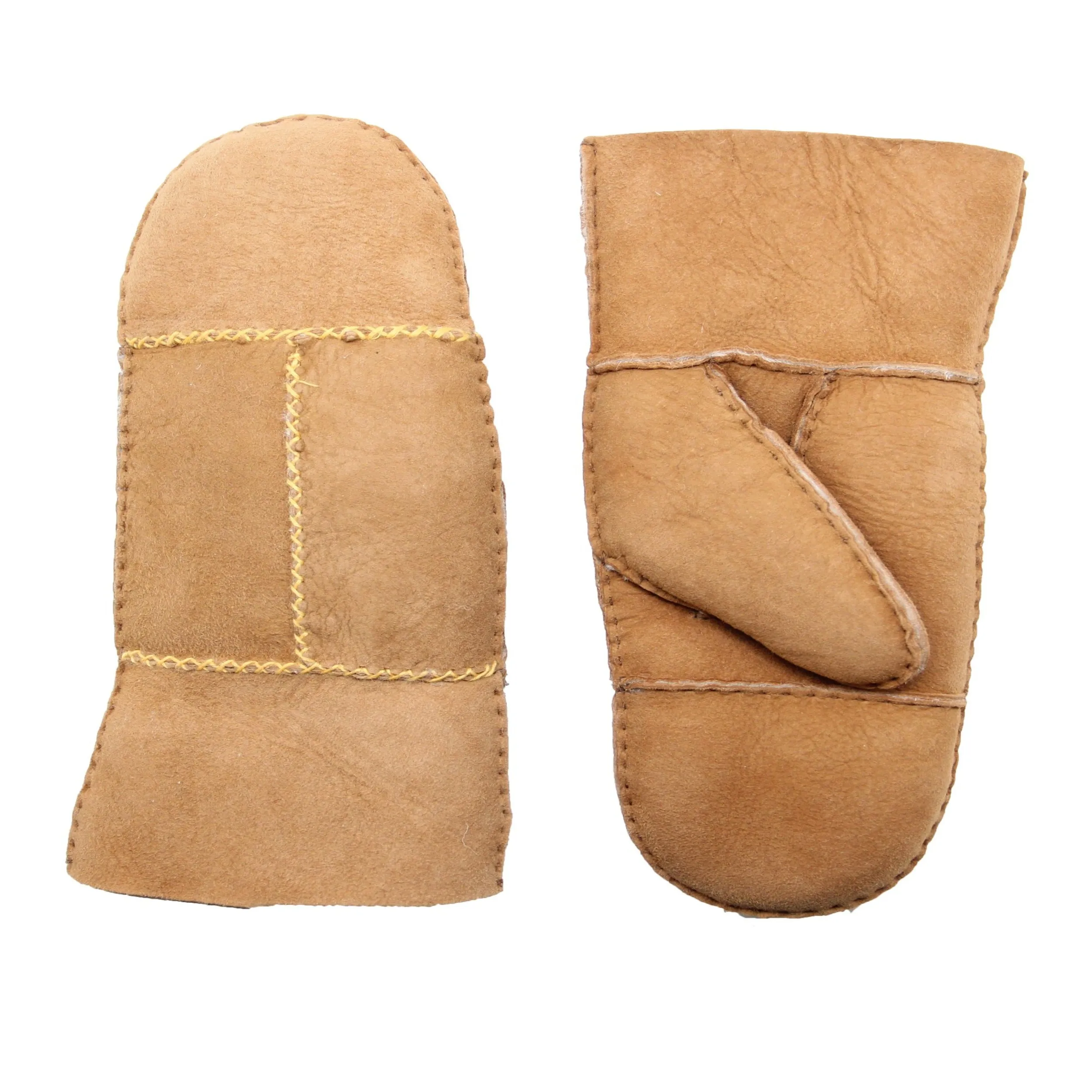 YISEVEN Womens  Sheepskin Shearling Leather Gloves(Mittens)